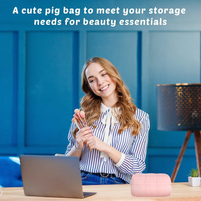 Portable Plush Makeup Bag