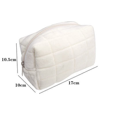 Portable Plush Makeup Bag