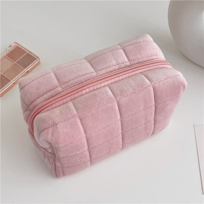 Portable Plush Makeup Bag