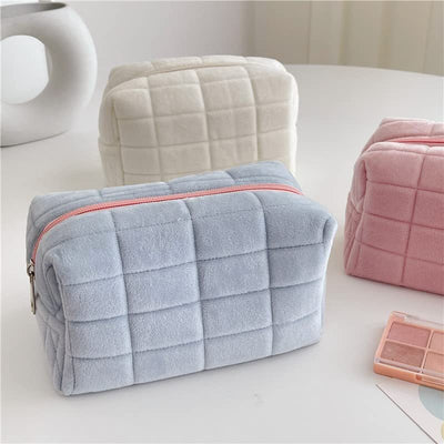 Portable Plush Makeup Bag
